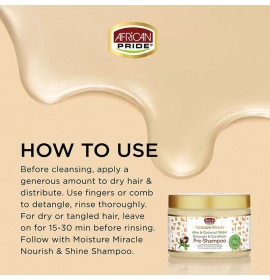 African Pride Moisture Miracle Aloe & Coconut Detangle & Condition Pre Shampoo - 340g
